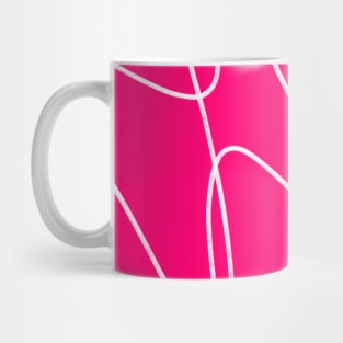 Hot Pink Line Art Mug